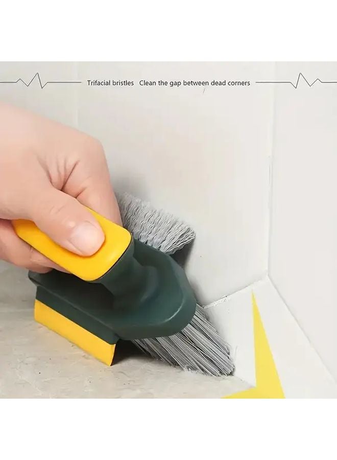 Green 2 In 1 Gap And Floor Cleaning Brush With Ergonomic Handle For Bathroom Kitchen - Image 4